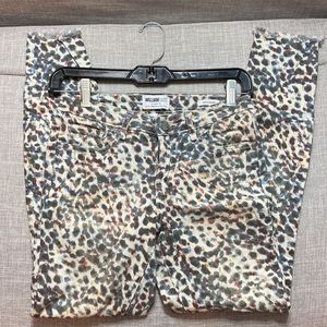 Leopard Print William Rast Ankle Skinny Jeans